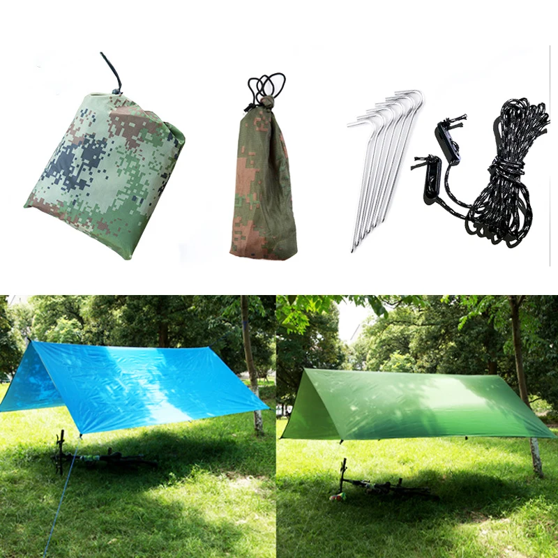 Multifunzionale Di Campeggio Tarp Tenda Della Spiaggia Parasole Baldacchino Impermeabile A Prova Di Uv Amaca Pioggia Fly Tenda Tarp Ripari Per Il Sole