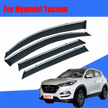 

For Hyundai Tucson Car Sun Window Visor Rain Guard Vent Shade Accessories 4Pcs