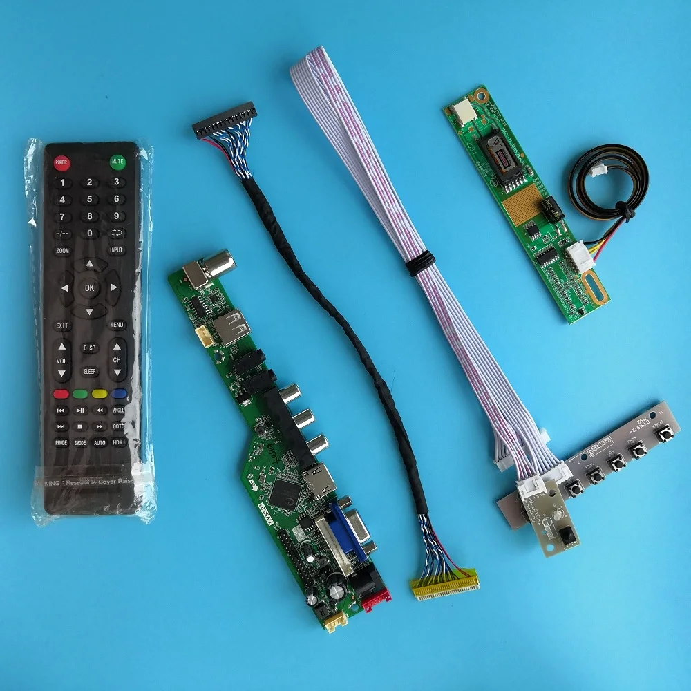 Для B121EW03 V9 плата контроллера 1 лампа 12," USB интерфейсный модуль цифровой сигнал разрешение ТВ AV VGA HDMI 20pin 1280X800