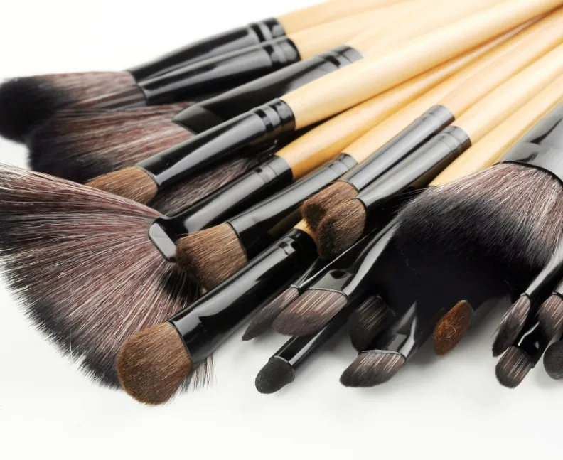 Pincéis de Maquiagem Maleta de Maquiagem Jogo de Escova Conjunto de Pincéis para Maquiagem Escova Cosmética Kit Maquiagem Ferramentas Pincel 32 Pçs - Set 9 Aplicador de sombra