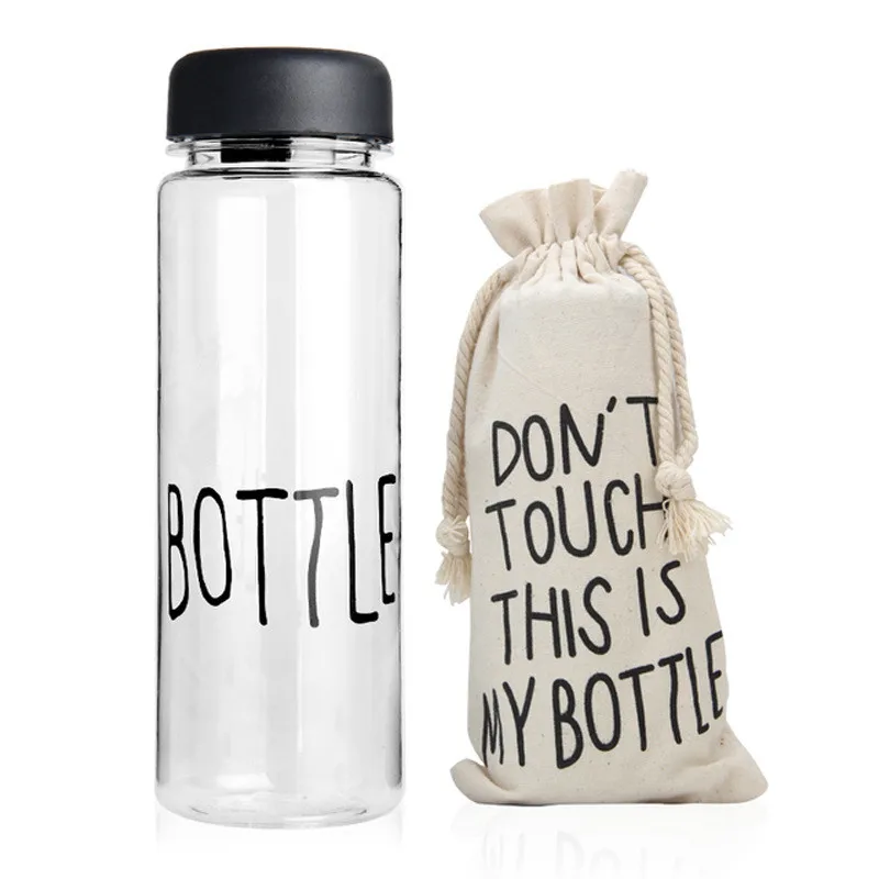 

500Ml Plastic Sport Clear Fruit Bottle Lemon Juice Readily Drinking Water Have English Letters