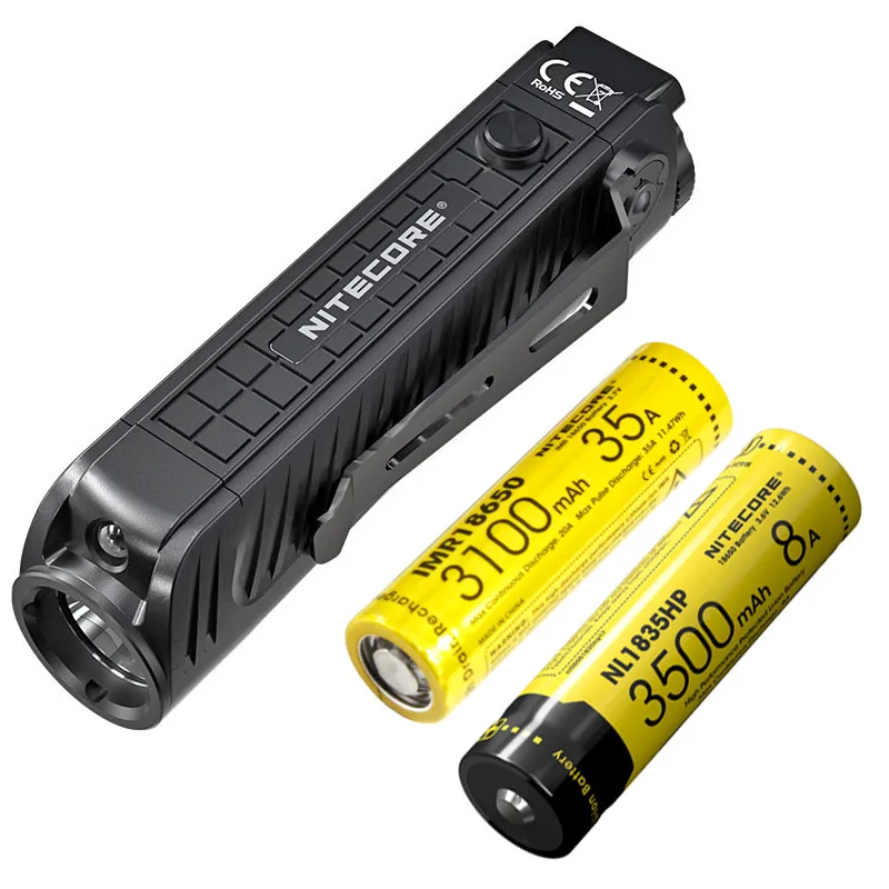 NITECORE P18 тактический фонарь CREE XHP35 HD max 1800 люмен луч бросок 182 метров наружный фонарь для сотрудников полиции - Испускаемый цвет: p18 35A NL1835HP