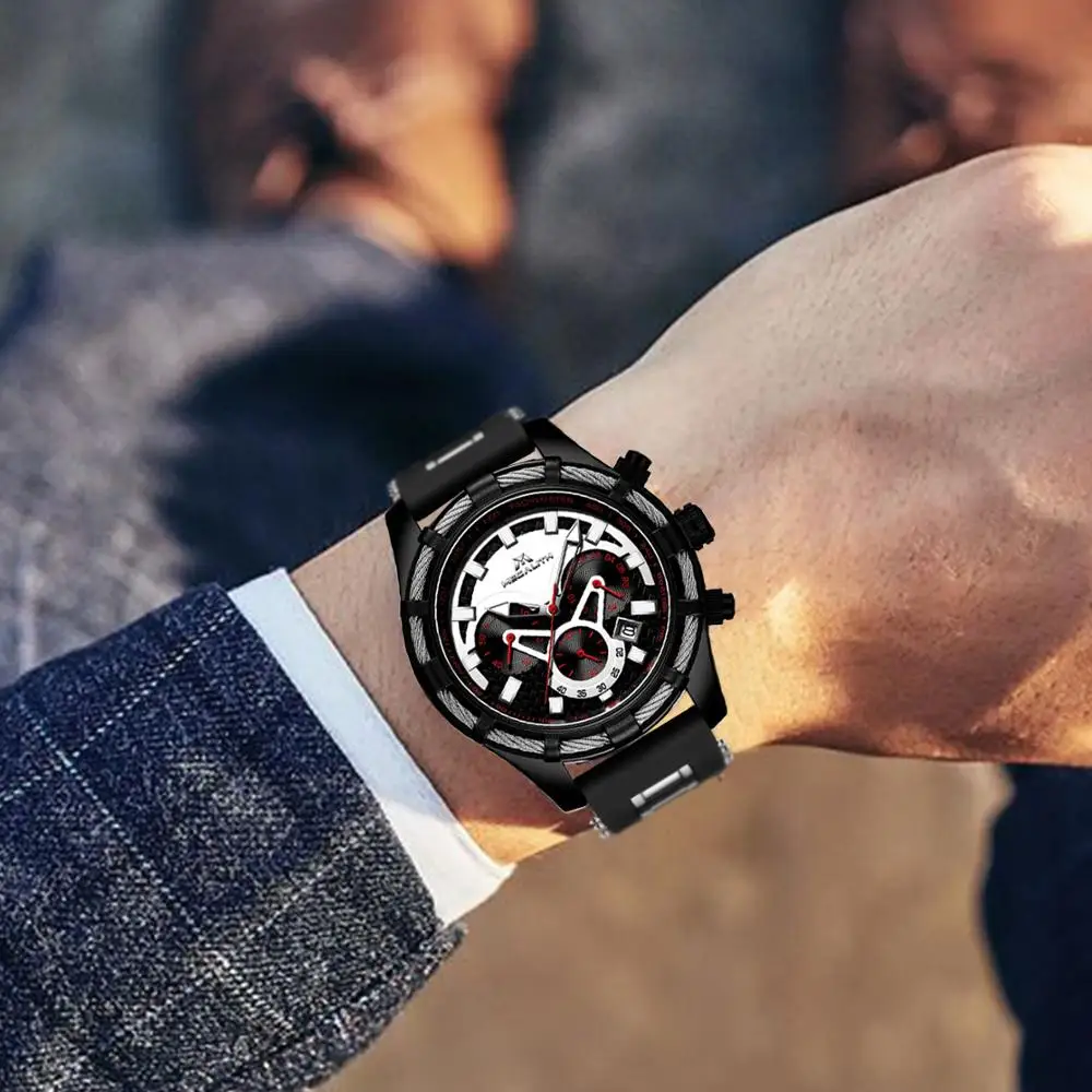 Часы наручные MEGALITH Мужские кварцевые брендовые Роскошные светящиеся