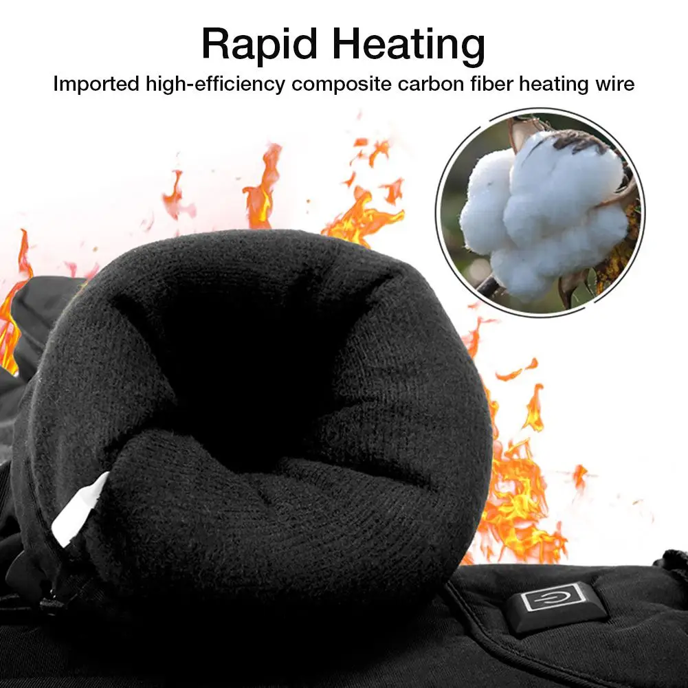 Heated Gloves 3.7V Rechargeable Battery Powered Electric Heated Hand Warmer for Hunting Fishing Skiing Cycling Motorcycle Gloves 3