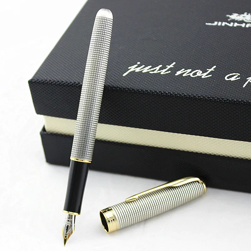 Стиль Роскошные Jinhao металлическая авторучка 0,5 мм чернильная ручка NIB финансовых канцелярские принадлежности для подарка