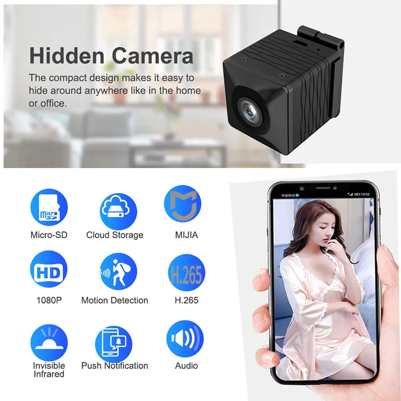 360 дизайн CCTV Мини WiFi Беспроводная IP камера наблюдения градусов дистанционная запись наружная батарея детектор движения видео