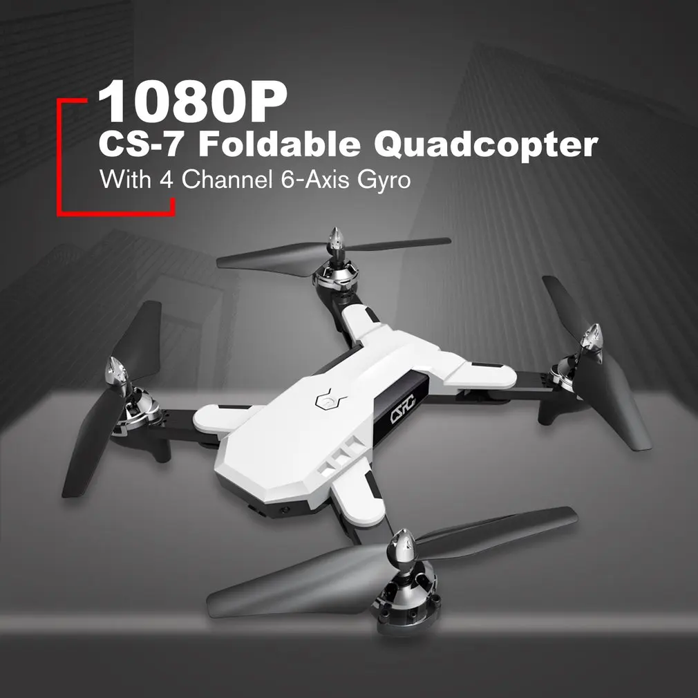 CS-7 gps складной Квадрокоптер с 4 канала 6-Axis Gyro Бла(беспилотный летательный аппарат 480P Камера Скорость Регулируемый «Безголовый» режим воспринимающий силу тяжести; дроны - Цвет: 1080P