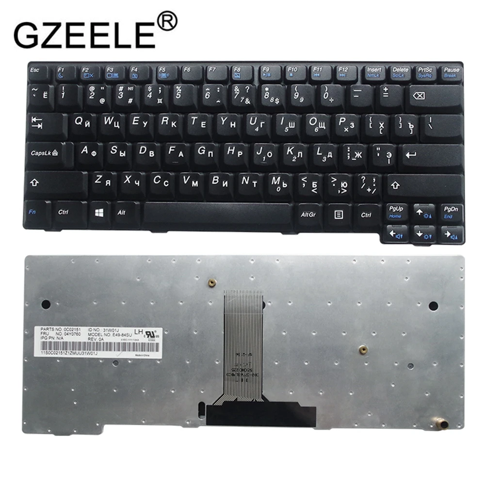 GZEELE laptop accessories RU black New FOR Lenovo E49 K49 E49A E49G E49L E49AL K49A E4430 E4430A Laptop Keyboard Russian