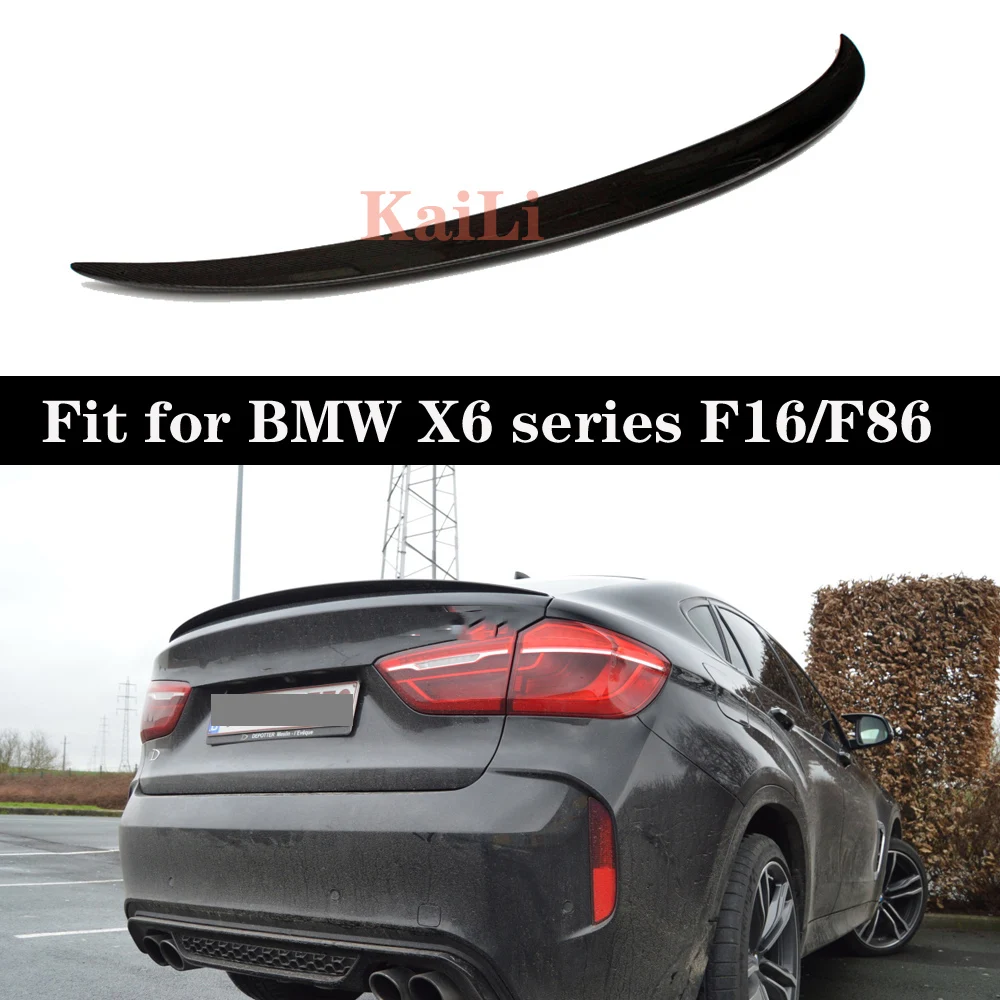 

Задний спойлер из углеродного волокна для BMW X6 серии F16 F86 глянцевые черные крылья багажника 2015 2016 2017