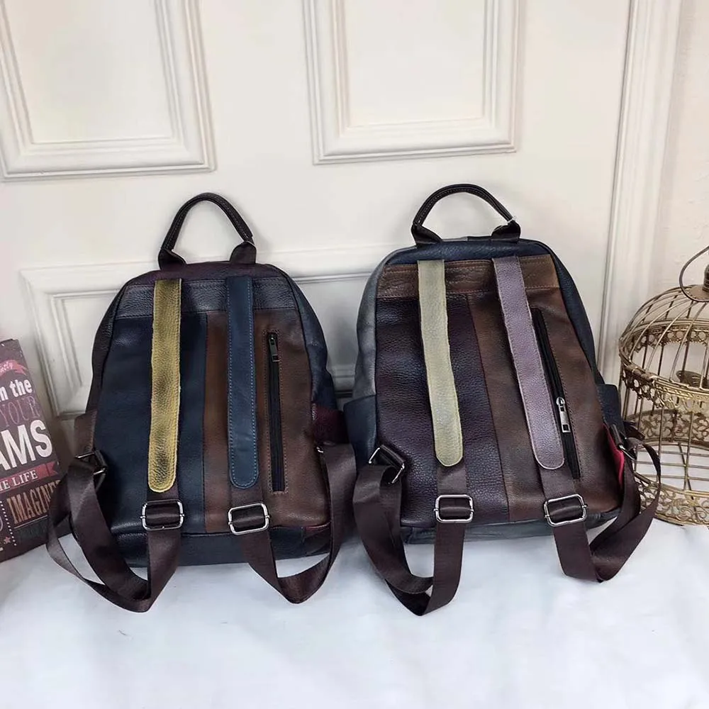 Lukegear женский рюкзак на молнии, Сумки из натуральной кожи, подарок для друга, рюкзак для путешествий, женские сумки, школьные аксессуары