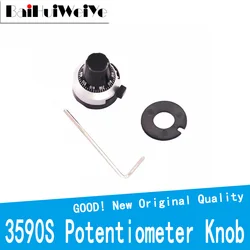 Bouton de potentiomètre de précision 3590S 6.35mm, 5 pièces, équipé de potentiomètres multi tours 