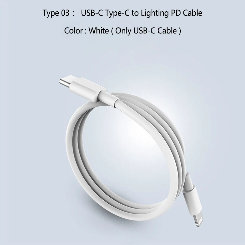 Type C to ios Cable Usb type-C кабель для освещения PD 18 Вт Быстрая зарядка для Apple iPhone X 8 Plus Xs 11 Macbook PD зарядное устройство кабель синхронизации данных USB C кабели - Цвет: Type C to ios Cable