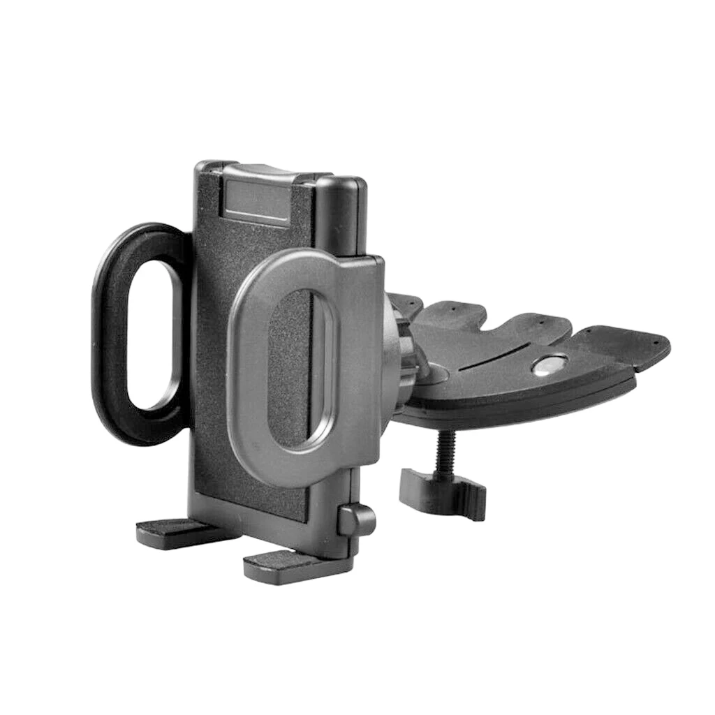 Plastic CD Slot, Car Phone Mount, Fully Adjustable Holder for Hands-Free Phone Calls and GPS Use, Compatible for Phone