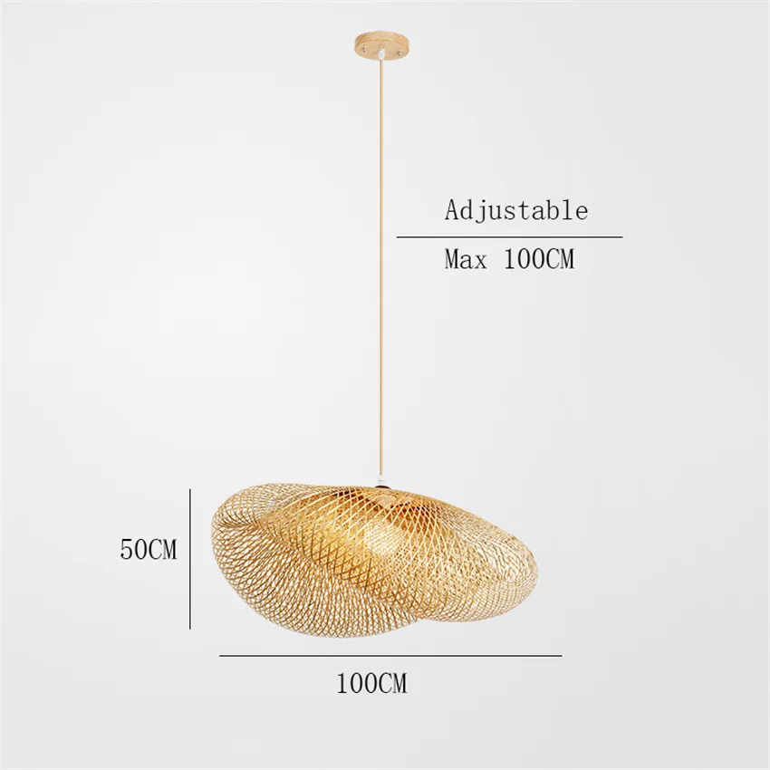Скандинавский бамбуковый подвесной светильник, Кухонные светильники, светодиодный подвесной светильник, промышленный подвесной светильник для помещений, столовой, подвесной светильник