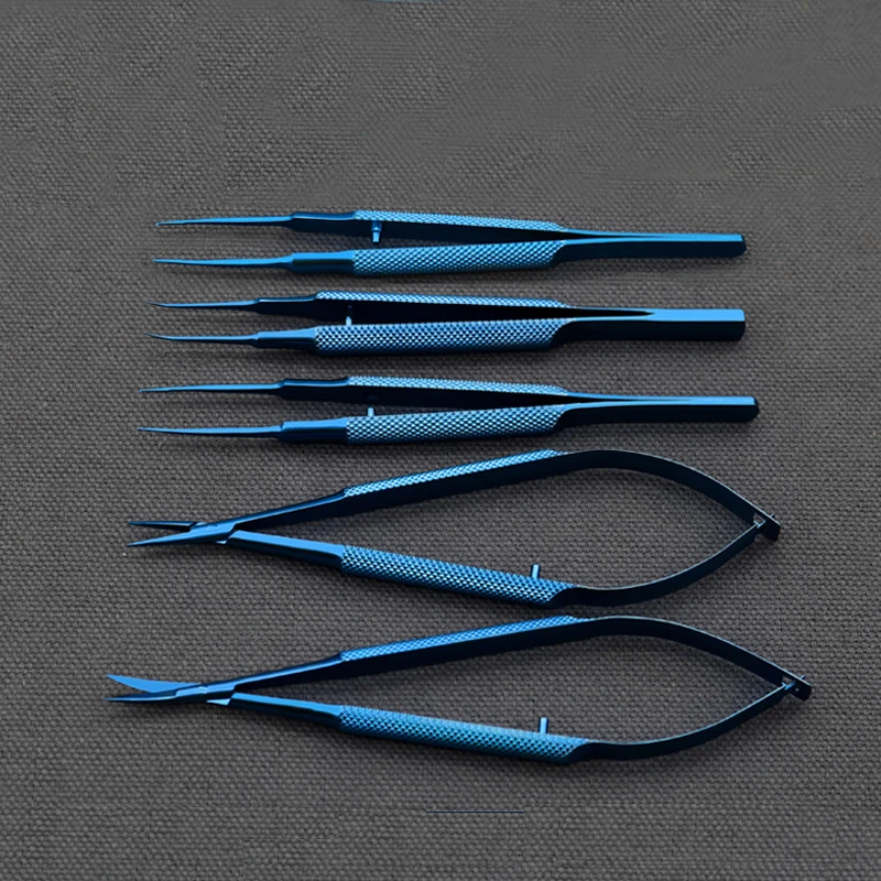 Titanium Microsurgical Instruments Kit Scissors Needle Holder Forceps 14cm