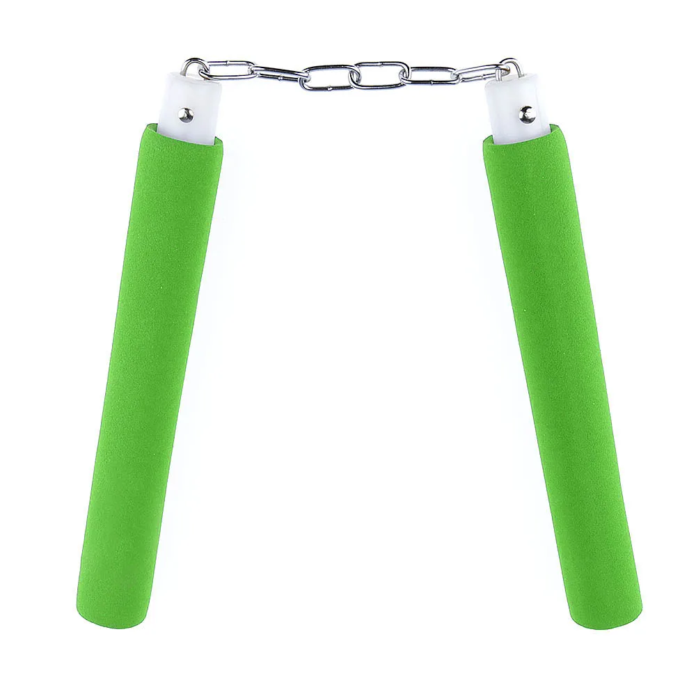 Дети начинающих Пена Губка безопасный Nunchakus боевого искусства тренировочные тренировки зеленый около 63,4 см