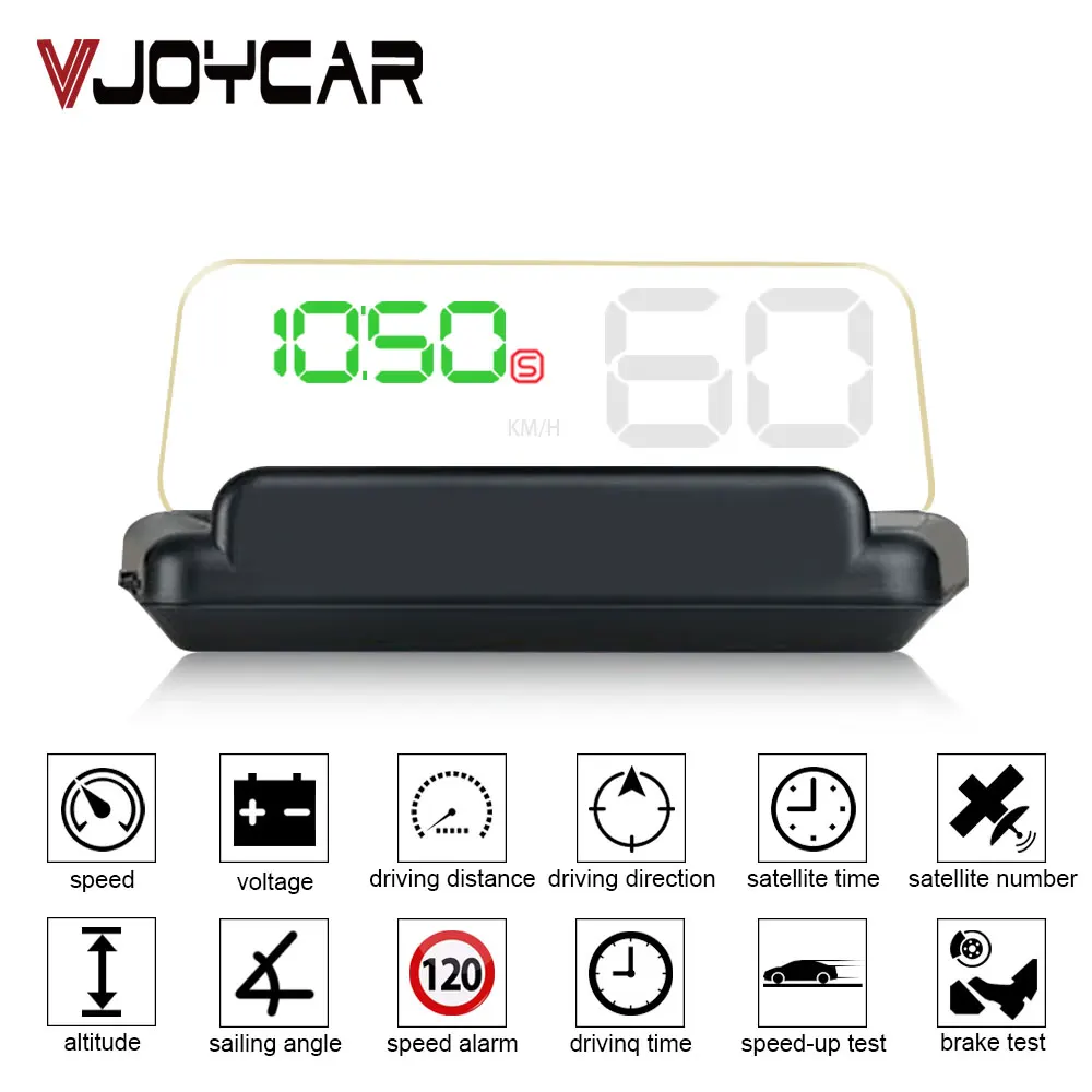 

Universal Car HUD Mirror GPS Digital Speedometer LED Projector Overspeed Alarm Voltage Driving Direction A100S Head Up Display