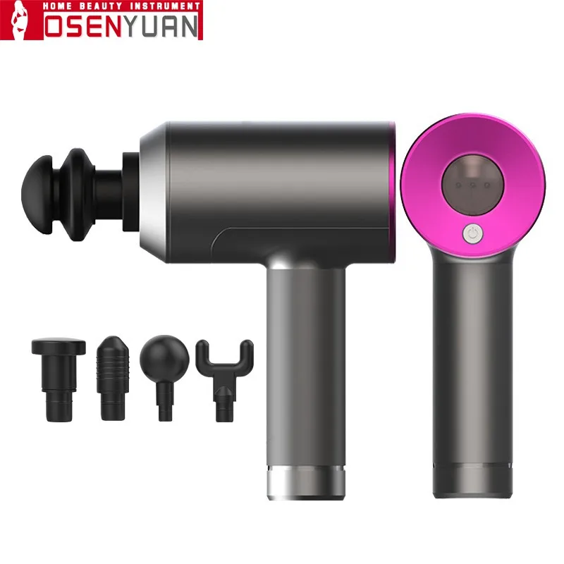 

2020 Deep Tissue Percussion Muscle Massage Guns 3 Gears Muscle Massager Pain Sport Massage Machine Relax Body 5 Heads With Bag