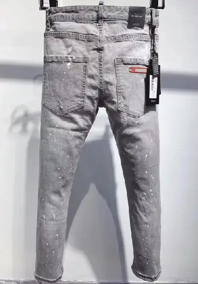 DSENQI NEW Men Jeans Ripped for DSQ Jeans Pants Men Jeans Outwear Man Pants 9633