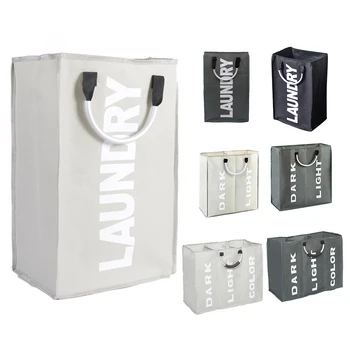 

Laundry Bag Foldable Laundry Basket Large Dirty Laundry Basket Hamper Sorter Oxford Cloth Dirty Clothes Bag with Aluminum Handle