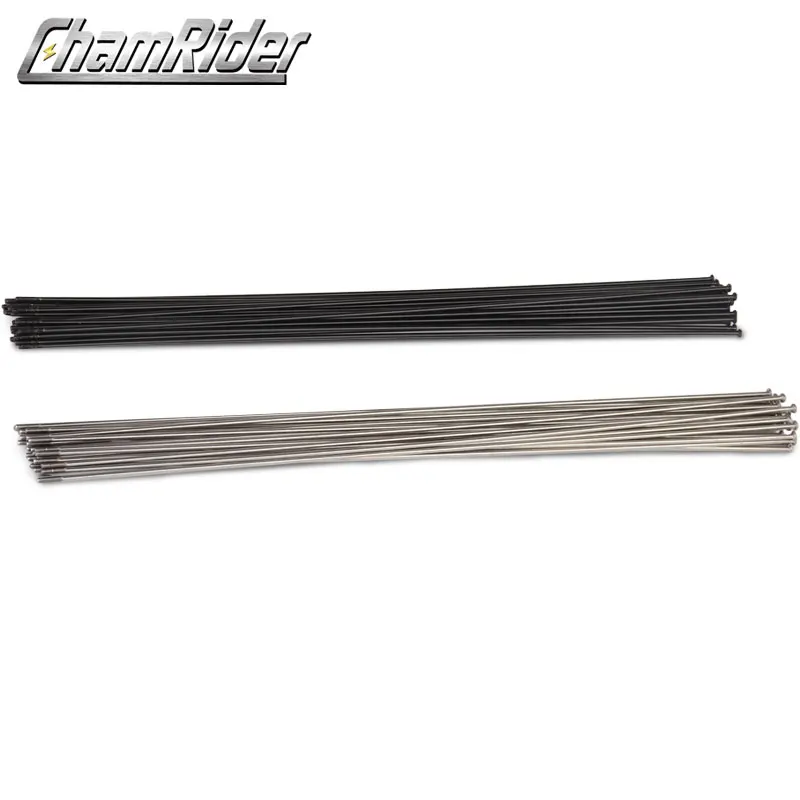 Made Spoke Radius knitting Needle Stainless Steel 14G Black Sliver Straight Head Bicycle Spokes Brass Nipple