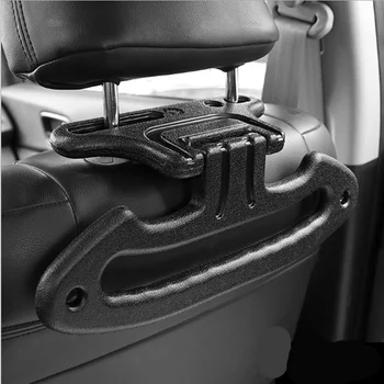 

Top Multifunctional Car Back Seat Headrest Hanger Cloths Safety Handle Hanging Hook Travel Vehicle Jacket Suit Coat Hanger