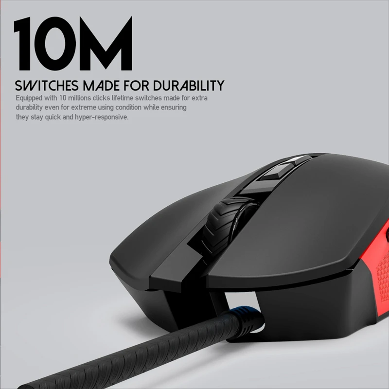 Fantech X15 игровой Мышь 7 Кнопка точек на дюйм 4800 Точек USB кабель RGB киберспорта для