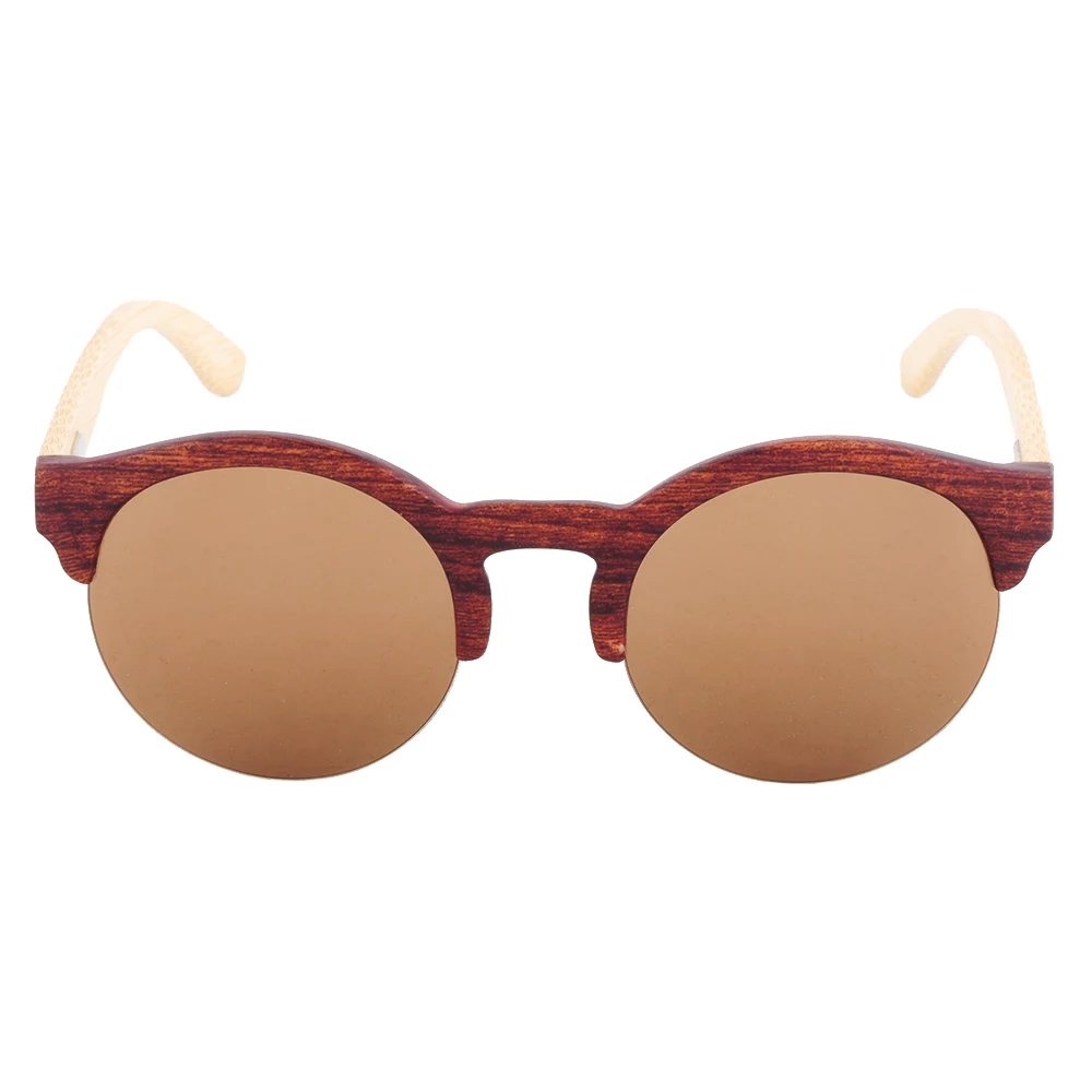 LONSY, ретро, коричневые, бамбуковые, деревянные солнцезащитные очки, для женщин и мужчин, фирменный дизайн, Ретро стиль, полудрагоценные солнцезащитные очки, для вождения, зеркальные, UV400