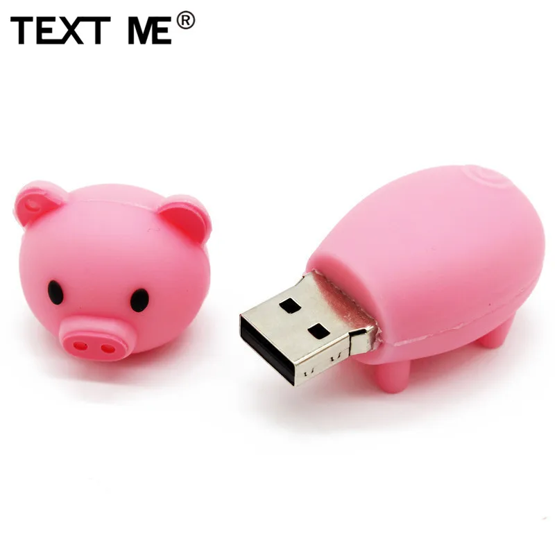 TEXT ME 64 Гб 4 цвета милый поросенок nodel usb флеш-накопитель usb 2,0 4 ГБ 8 ГБ 16 ГБ 32 ГБ флеш-накопитель