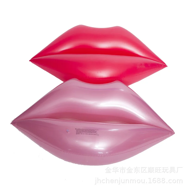

Manufacturers Export Customized Inflatable Water Lips Swim Ring Lip Red Floating Bed Rose Gold Lips Swimming Tube Mouth Floating