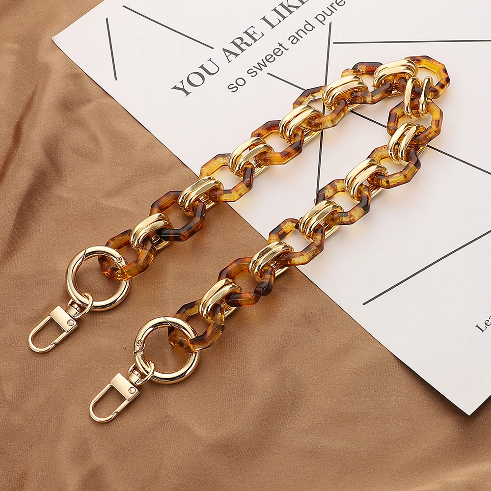 New Acrylic Bag Chain Bag Strap Removable Bag Accessories Colourful Women's Resin Chain chain of bags Purse Chain Fishbone chain