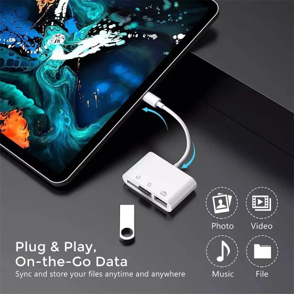 3 в 1 type C для USB 2,0/SD/TF устройство для чтения карт памяти OTG концентратор адаптер для Macbook-Pro