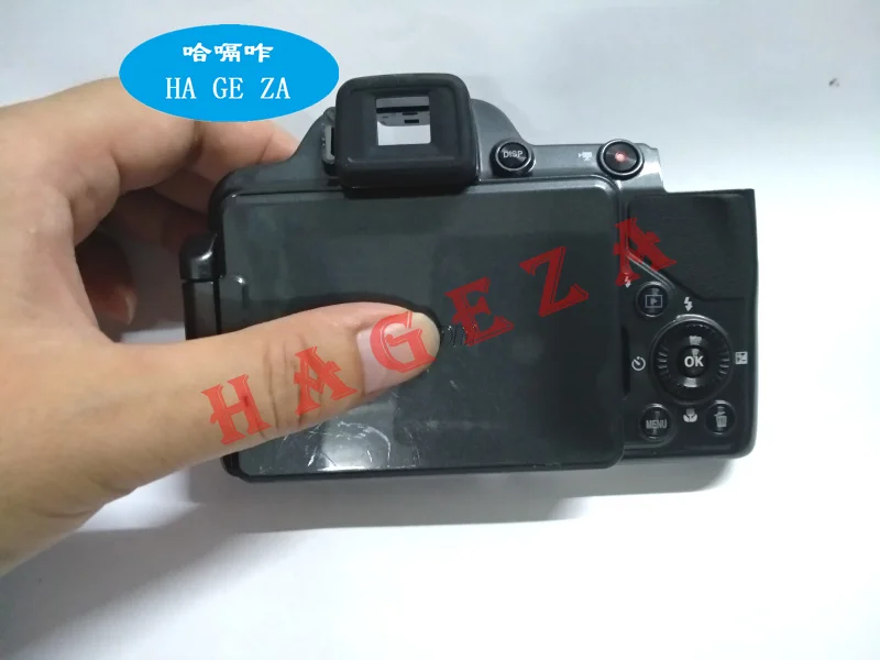 Original P520 gray cover For Nikon P520 cover with Shaft flex with key with LCD Eye cover button cable Camera Repair Part 90%new