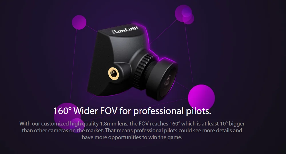 RunCam Racer 3 Мини FPV камера CMOS 1000TVL Супер WDR 6 мс латентность 1,8 мм/2,1 мм для FPV системы RC Дрон запчасти Асса