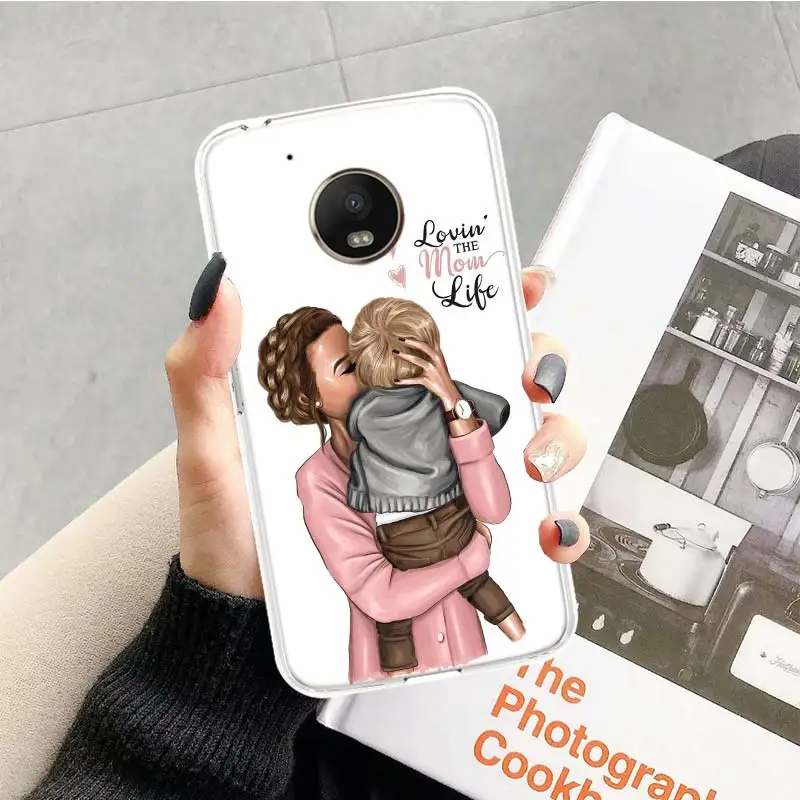 TR025-3 Для мам и детей, девочек queen чехол для Motorola Moto G7 G6 G5S G5 E4 плюс G4 E5 играть X4 Мощность TPU с рисунком индивидуальная крышка телефона - Цвет: TR025-3