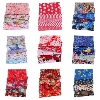

20x25cm Japanese Printed Cotton Patchwork Cloth Set Bronzing Sewing Quilting Fabrics Floral DIY Handmade Face Mask Accessories