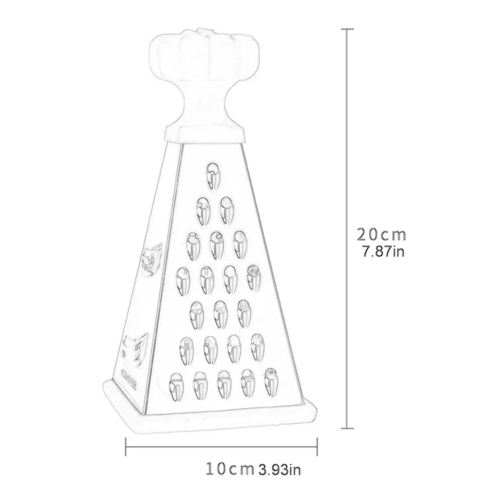 Pumpkin Head Tower-Shaped Four-Sided Planer Stainless Steel Vegetable Cutter Multifunctional Non-Stick Four-Sided Grater