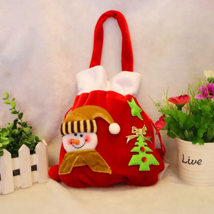 Candy Bag Storage Handbag Christmas Style Decoration Reusable Gift For Holiday Party MYDING