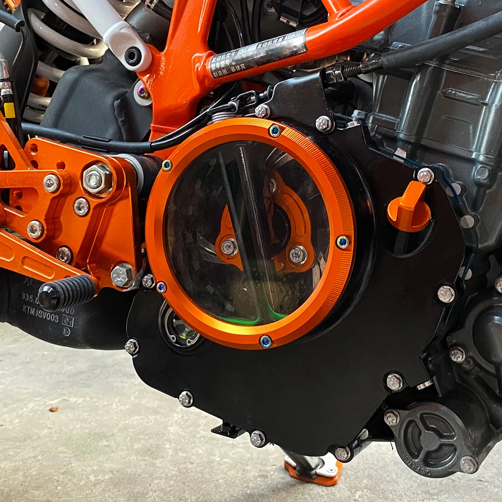 Broco Motorrad-orange CNC Seitenständer Seitenständer Vergrößern Platte Auflage for KTM 390 Duke 2013-2017 