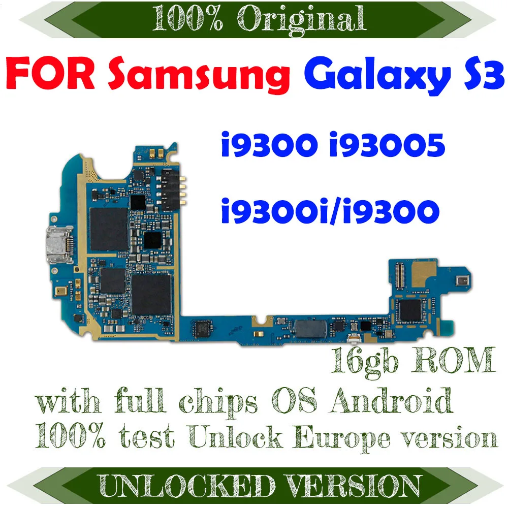 Europe version for samsung galaxy S3 i9300 / i9305 / I9300I / I9301I motherboard with android system Original unlock logic board