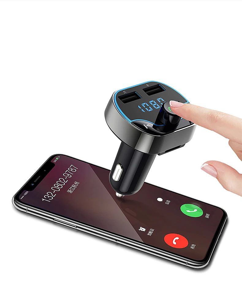 Fm-передатчик Автомобильный MP3-плеер двойной зарядное устройство USB U диск без потерь воспроизведение музыки Bluetooth приемник громкой связи