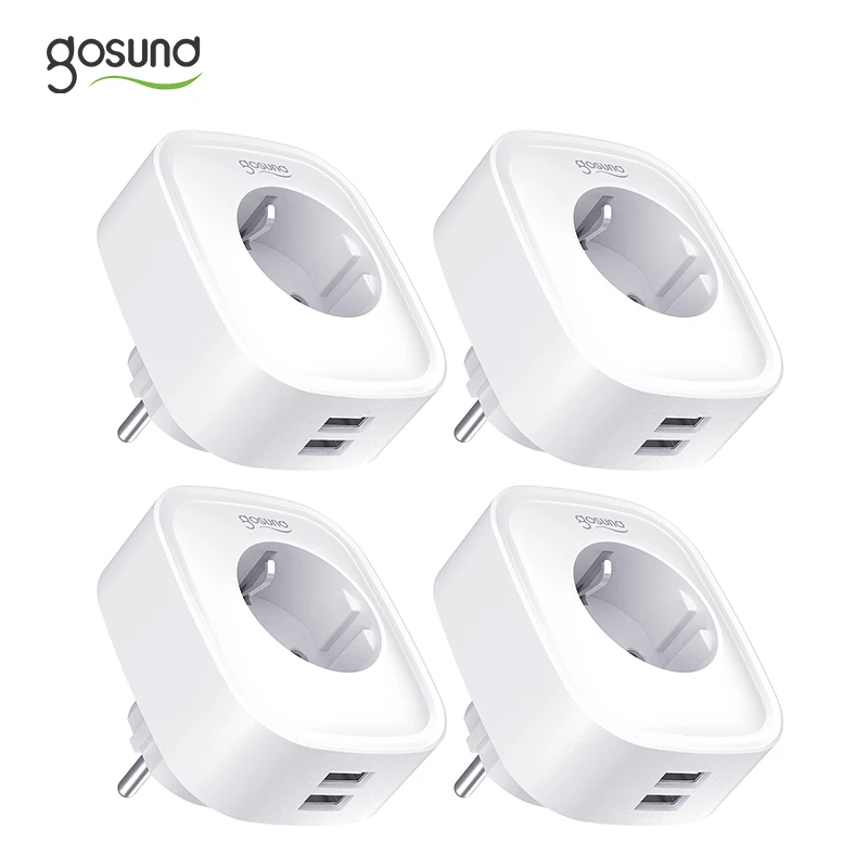 1 шт. умный дом Gosund WiFi смарт-розетка с 2 Порты USB приложение Tuya Управление работает