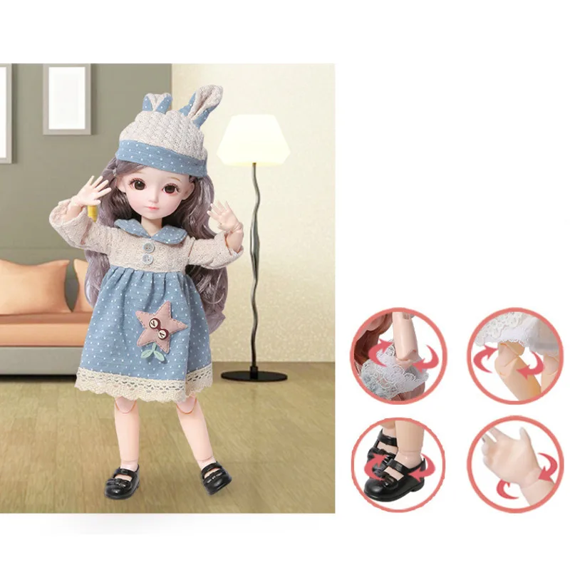 30 см BJD кукла для девочки 23 подвижных суставов милые DIY куклы с одеждой ручная