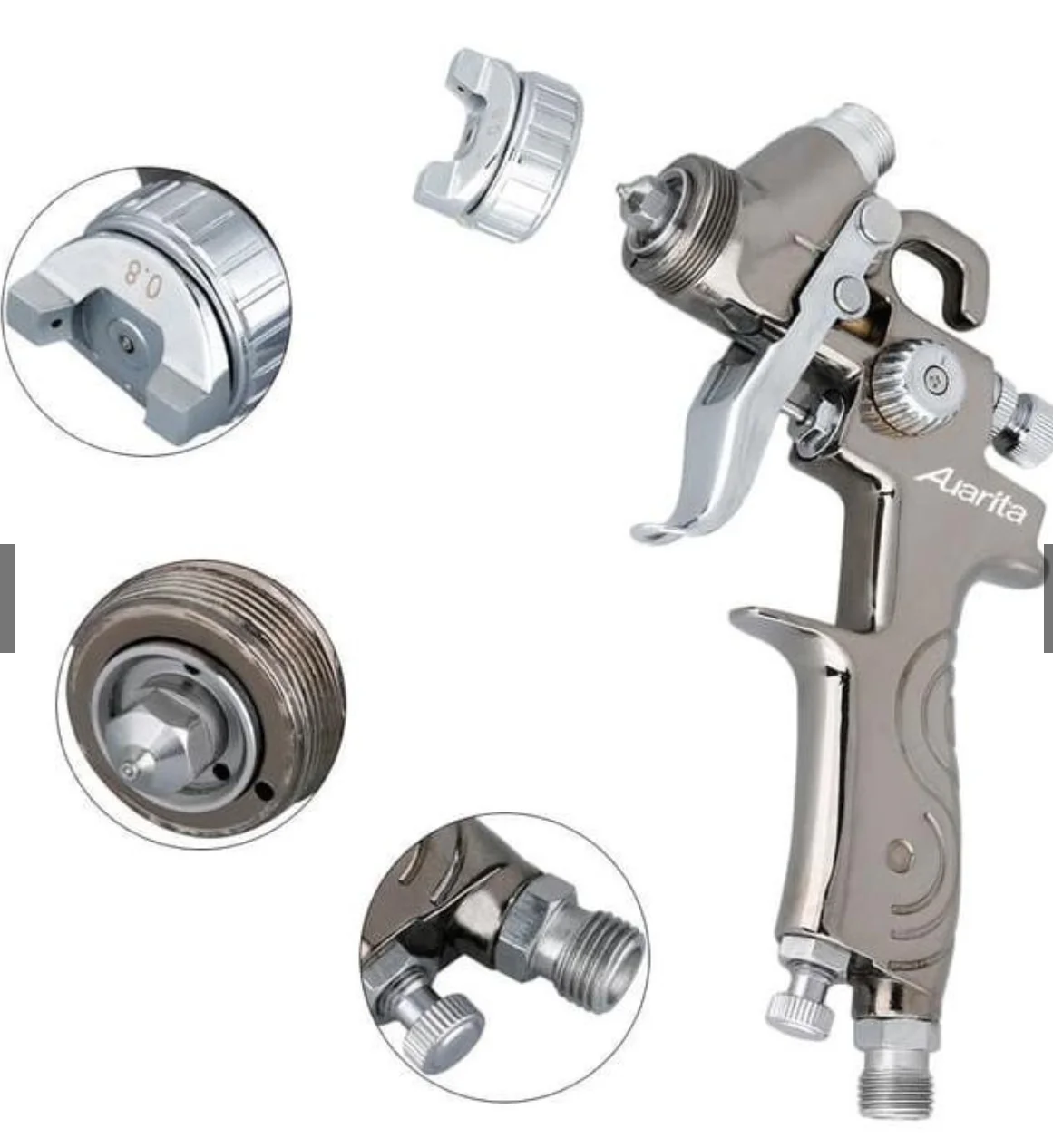 Auarita K-350 Grosir пистолет-распылитель Hvlp 0,8 мм Насадка 250 мл чашка