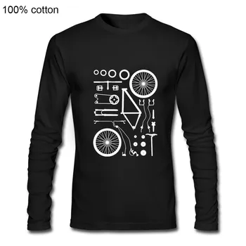 

Funny Long sleeve Tshirt Men Boy Biking Exploded Mountain Biker Cycle MTB Men T shirt long Sleeve Crewneck Cotton Group Clothing
