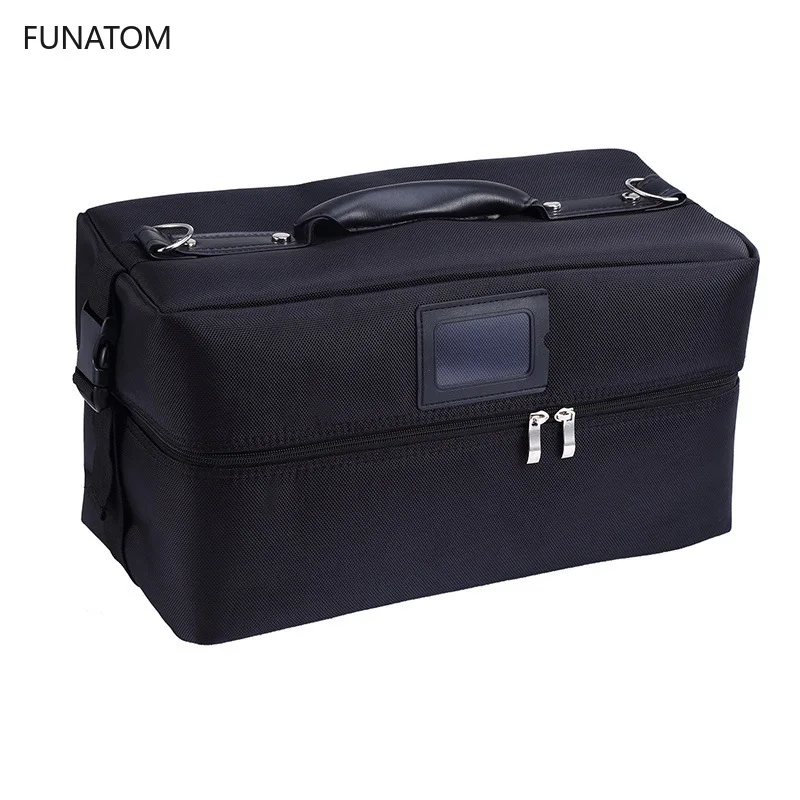 

Cosmetics Portable Large Capacity Nail Art Vanity Case Makeup Bag Professional Multilayer Storage Organizer with Carry Strap Box