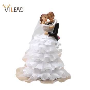 

VILEAD 13cm 23cm Resin Wedding Couple Doll Figurines Romantic Wedding Ornament Europe Wedding Figures Sweet Home Accessories