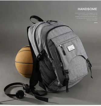 

Backpack MEN'S Backpack Canvas Sports Campus lan qiu bao Laptop Computer Bag Backpack