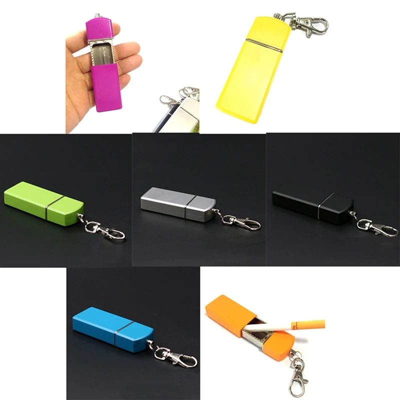 Прочная портативная мини-пепельница, карманная пепельница, брелок, конфетный цвет, автомобильная пепельница, аксессуары для курения, Пляжная пепельница