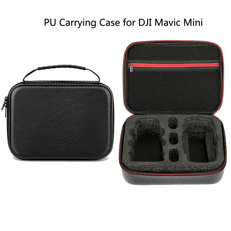 Чехол для переноски для DJI Mavic 2 Pro Zoom Портативная сумка для переноски сумка для хранения Дрон пульт дистанционного управления Портативный чехол-протектор - Цвет: PU Mavic Mini case